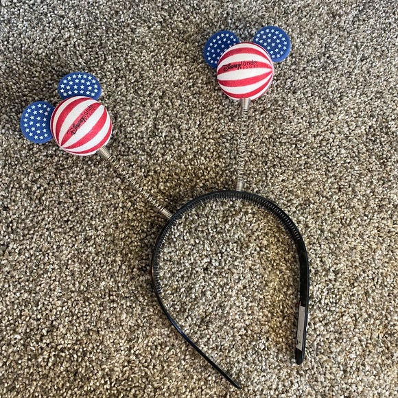 Walt Disney Land Mickey Mouse American Flag Ball Ears Headband USA - Picture 3 of 8